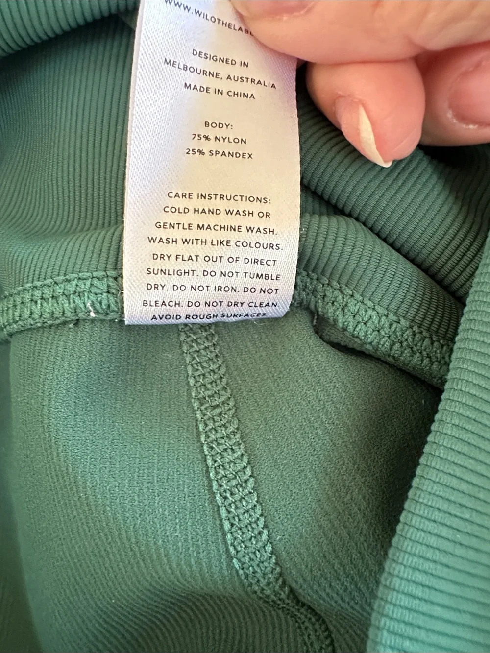 Wilo the Label  Green Colorblock Leggings with Yellow and Gray Panels size M
